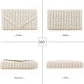 Miniatyrbillede 5 af 5: Stråtaske Clutch Raffia Rattan Sommertaske Vævede Strandtasker til Kvinder Bryllup Ferie Rejse Party 2024 (FMY) Beige