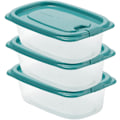 Miniatyrbild 1 av 5: Rektangulära Portioneringslådor i Plast med Lock Matförvaringsbehållare Matlådor med Lock BPA-Fria Lufttäta Läcksäkra 830ml 3PCS