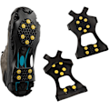 Miniatyrbillede 1 af 5: Anti-slip Stræk Sne Is Greb 10-stud Spikes Over Sko Trækkraft Klamper Kramper Gummi Slip-on
