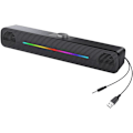 Miniatyrbilde 1 av 7: Datamaskinlydplanke for skrivebord | Lydhøyttalerlydplanke for bærbare datamaskiner, multifunksjonelle RGB-skrivebordshøyttalere for smarttelefoner