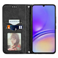 Miniatyrbild 3 av 4: Retro Magnetiskt Läder Skal med Hudkänsla Black For Samsung Galaxy A05