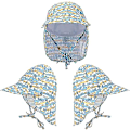Miniatyrbild 3 av 5: Baby Solhatt Barnkeps med Nackskydd Bomullshatt Anti-UV Utomhus Strandhatt Flicka Pojke（M）