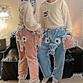 Pikkukuva 2 / 5: Elefantin Kärsä Pyjamahousut Miehille, Elefantti Pyjamahousut, Sarjakuva Pyjamahousut Hauskat Iloiset H Pink Flannel L