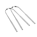 Miniatyrbillede 1 af 5: U-formet tungeskraber i rustfrit stål - 2-Pack