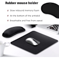 Miniatyrbild 4 av 6: 1 Styck Handledsstöd för Mus Handledsstöd med Memory Foam Ergonomisk för att Avlasta Handleden Svart Pad Set Handledsstöd för Mus