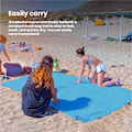 Miniatyrbillede 3 af 6: Strandtæppe Sandtæt & Vandafvisende Tæppe, Bærbart Vaskbart Strandmåtte Picnic Rejsetæppe Til Strande, Picnics, Parker