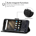 Miniatyrbillede 4 af 4: Læder telefoncover til Blackberry KEY2 Black