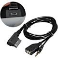 Miniatyrbillede 3 af 5: AMI MMI MDI til AUX Kabel Adapter, 3.5mm Jack Musik Audio Interface USB Oplader AUX Input Kabel Adapter 1.4m Kabel til A