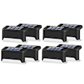 Miniatyrbillede 3 af 5: Solcelle LED Dæk Lys Udendørs Sti Have Trappe Trin Hegn Væglampe Hjem 4pcs