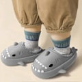 Miniatyrbillede 4 af 5: Vinterhaj Sutsko Hajesko Herre Og Dame Memory Foam Sød Tegneserie Plysset Fluffy Varmt Forede Sutsko Grey 40-41