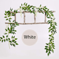 Miniatyrbillede 4 af 5: 2 stk. Kunstig Wisteria Vinstok Garland Planter Blomster Kunst til Ceremoni Hjem Bryllupsdekoration White