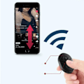 Miniatyrbillede 1 af 5: Bluetooth Fjernbetjening til iPhone & Android, TikTok Side Vender Afspil/Pause Kamera Fjernbetjening, 6 Knapper Black