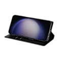Miniatyrbillede 3 af 5: Til Samsung Galaxy S25+ Wallet Case Magnetisk Lukning PU Læder Telefon Cover - Sort Black