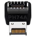 Pikkukuva 2 / 5: Tietokoneen emolevyn Type-e USB 3.1 Type-e -liitäntä 90 asteen ohjauskyynärpää Etu Type-c asennettu sovitin (ph74a)