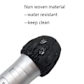 Miniatyrbillede 2 af 4: 100 stk. Mikrofonhygiejne Dæksler, Ikke-vævet Håndholdt Mic Mike Dæk Vindskærm Beskyttelseshætte - Black
