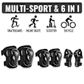 Miniatyrbild 2 av 5: MD-611 6 st/set Barn Cykel Rullskridsko Knä Armbåge Handledsskydd Skateboard Skidskydd Style C