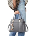 Miniatyrbillede 2 af 5: Dame Håndtasker Skuldertaske Crossbody Messenger Taske Tote Satchel til Kvinder PU Læderpung Grey