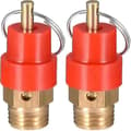 2st säkerhetsventil bsp hane luftkompressor tryckavlastningsventil tryckregulator röd hatt 1/4 bsp p [MI][J]