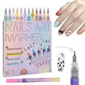 12 st Nail Art Pen Marker Set 0,5 mm fin spets för exakt graffititeckning[J]