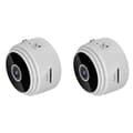 2x Trådløst Udendørs Kamera, Fuglehus med 720p Kamera Natversion Wifi Kamera, hvid-E