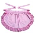 Retro förkläde med volang och fickor Pink