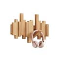Träklädhängare, piano, väggmonterad, multifunktionell, vikbar, estetisk rumsdekoration Beech 4 Hooks