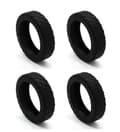 Silikonhjulskydd för resväskor - Dammskydd, repskydd och brusreducering för spinner- och kabinväskor [db] Black 4pcs