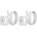 2-pack iPhone-laddare - Snabbladdaradapter + USB-C 20W Vit 2-pack Samsung (20w White)