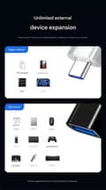 Miniatyrbild 5 av 6: Mobiltelefon USB-minne usb2.0 OTG-adapter - usb2.0 till typ-c-adapter - Android-omvandlare Type-C interface White Long