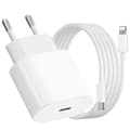 Snabbladdare 20W för iPhone 14 13 12 11 Pro Max Plus SE Mini Xr X XS USB C 2m Snabbladdningskabel Strömadapter