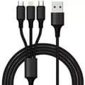 3-i-1 Micro USB / Lightning / USB Typ-C USB-kabel
