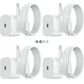 4-pakning - iPhone-lader - Hurtiglader - Adapter + 2m kabel 20W USB-C Hvit iPhone 4-Pack USB-C