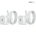 Lader - Hurtiglader 20W USB-C - Adapter + Kabel 2m Hvit 2-Pack USB-C
