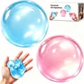 Kokosolja Squishy - Formbar Fidget Stressboll utan Återfjädring 2 Pack Pink+blue