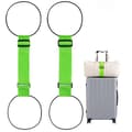 2-pack bagageremmar för resväskor, 25 färger, justerbar elastisk resväskrem med dubbel stabilitetsdesign, handsfree Fluorescent green