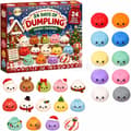 2026 Dumpling Squishies Legetøj Bløde og Bedårende Dampede Boller Klemmelegetøj Julekalender 24 Gitter Blind Boks g
