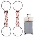 2-pack bagageremmar för resväskor, 25 färger, justerbar elastisk resväskrem med dubbel stabilitetsdesign, handsfree Dark spots