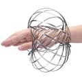 3D Magic Toy Arm Slinky Toroflux Flippy Flux Flow Rings Spinner Dynamisk Armbånd, Sølv