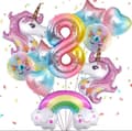 Födelsedagsballonger 1 - 9 år Enhörningar 8 8