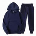 Träningsset med huvtröja och dragsko för jogging Navy Blue M