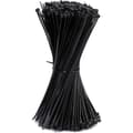 Elektriske kabelbindere 200 x 2,5 mm selvlåsende nylon plast kabelbindere sorte 500 stk.