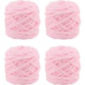 Garn 4x Garn til hekling, mykt tykt til prosjekter Lys rosa light pink