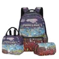 Minecraft 3D Ryggsekk Matboks Pennal Sett for Barn Studenter Skoleutstyr Flere Stiler 15 Backpack