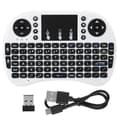 Mini trådlöst tangentbord Flymouse 2.4G Multimedia Touchpad Pekskärm Vitt