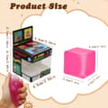 Saktekende Klemmeleke, Myk Sensorisk Stresslindrende Fidget Squishy for Barn og Voksne, Festgave Skrivebordsleke pink（cube）（2PC）