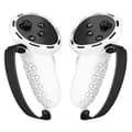 Par silikonfodral för Meta Quest 3/3S Touch Controller Skyddande Greppskydd med Remmar - Vit Flerfärgad Vit