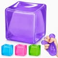 1PC Stresskube Squishy Fidget Leketøy, Isbit Sensorisk Leketøy for Angstlindring Purple