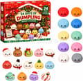 2026 Dumpling Squishies Legetøj Bløde og Bedårende Dampede Boller Klemmelegetøj Julekalender 24 Gitter Blind Boks h