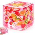 Fruktisbit Squishy Stressboll, Fruktklämisbit Squishy Leksaker, Långsamt Stigande Stresskläm Squishboll, Lindrar Ångest Sensorisk Fidget Fruit Cube