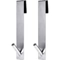 Galaxy 2-pack 18 cm borrfritt duschdörrskrok handdukshängare badrum ramlös duschdörr - silver